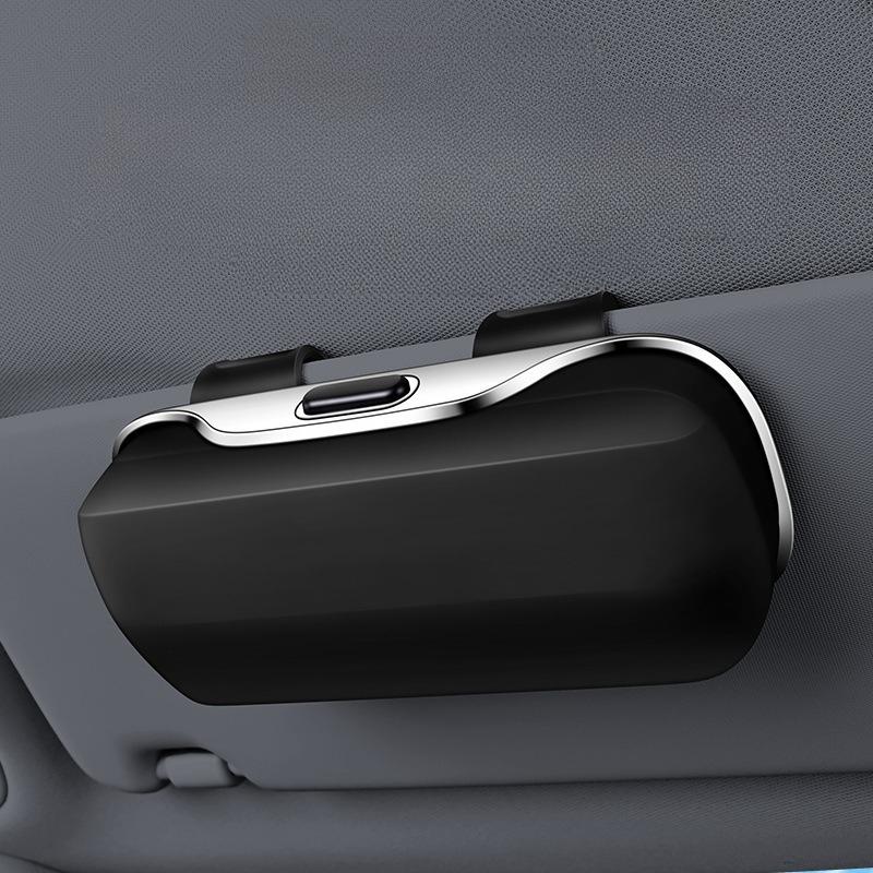 Multifunction Car Glasses Box Portable Car Sunglasses Holder Car Driving Glasses Holder Eyeglass Case Sun Visor