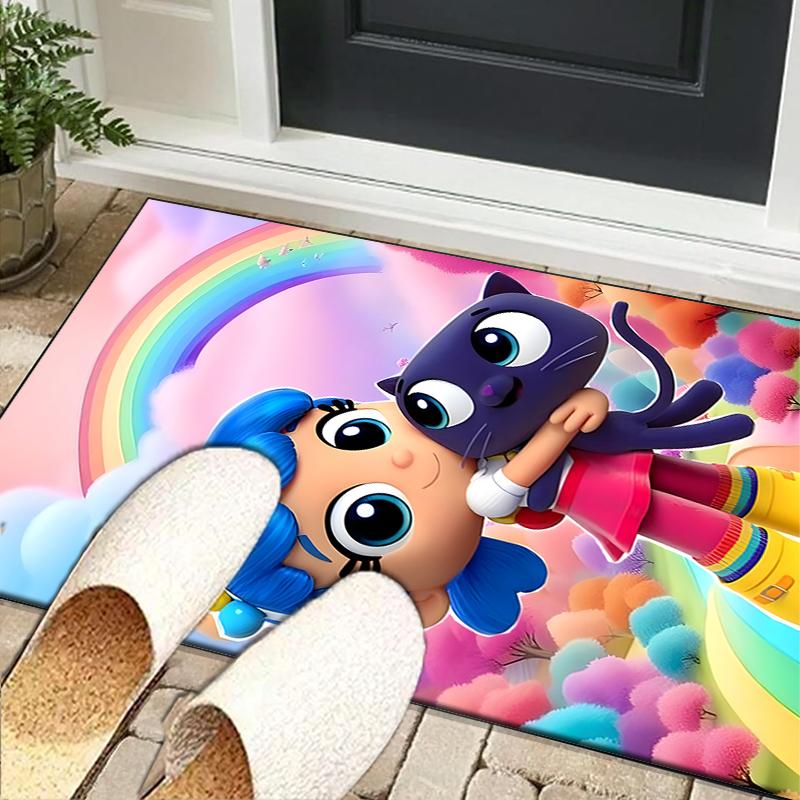 Rainbow Kingdom Adventure Office Rug Chair Mat, Game Carpet, Suitable for Front Door, Bedroom, Living Room, Desk, Holiday Gift