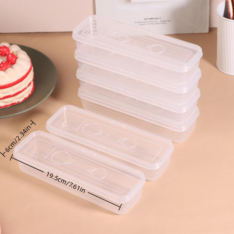 1/10 stuks Lange Rechthoekige Voedselbewaarcontainers Plastic Herbruikbare Koelkast Organizer Boxen Keukenaccessoires