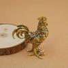 Brass Chicken Figurine Pet Animal Tabletop Decor for Bathroom