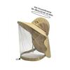 Outdoor Mosquito-Protection Hat Wide Brim Sunscreen Fishing Hat with Mesh Veil Foldable Design for Men Women
