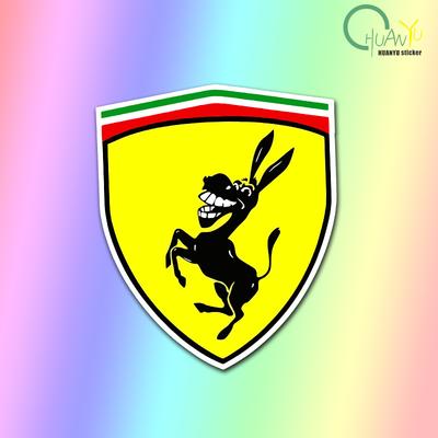 Autoaufkleber Eselmuster Reflektierender Selbstklebender Aufkleber Dekoration Schildaufkleber Ersatz für Ferrari