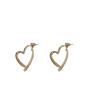 Gold Plated Heart Earrings: Cold Style Niche Design, No Piercing Ear Clips, Simple Mosquito Coil Ear Hoops for Women