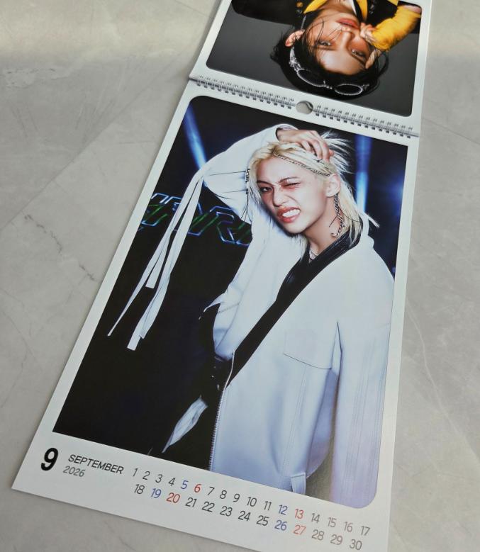 FELIX 2026 Wandkalender – K-POP Fanartikelen (Willekeurige afbeeldingen, sticker inbegrepen)
