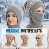 3 in 1 Beanie Hat with Scarf and Mask, 2026 New Beanie Hat for Women, Knitted Ski Scarf and Mask Set