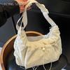 FLYING STARS Korean Fashion Cotton Clothing Shoulder Bag   Lightweight Casual Handbag Sports Drawstring Crossbody Wallet