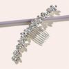 Silver Toothed Insert Comb Gold Hair Clip Luxury Rhinestone Hairpin  Festival