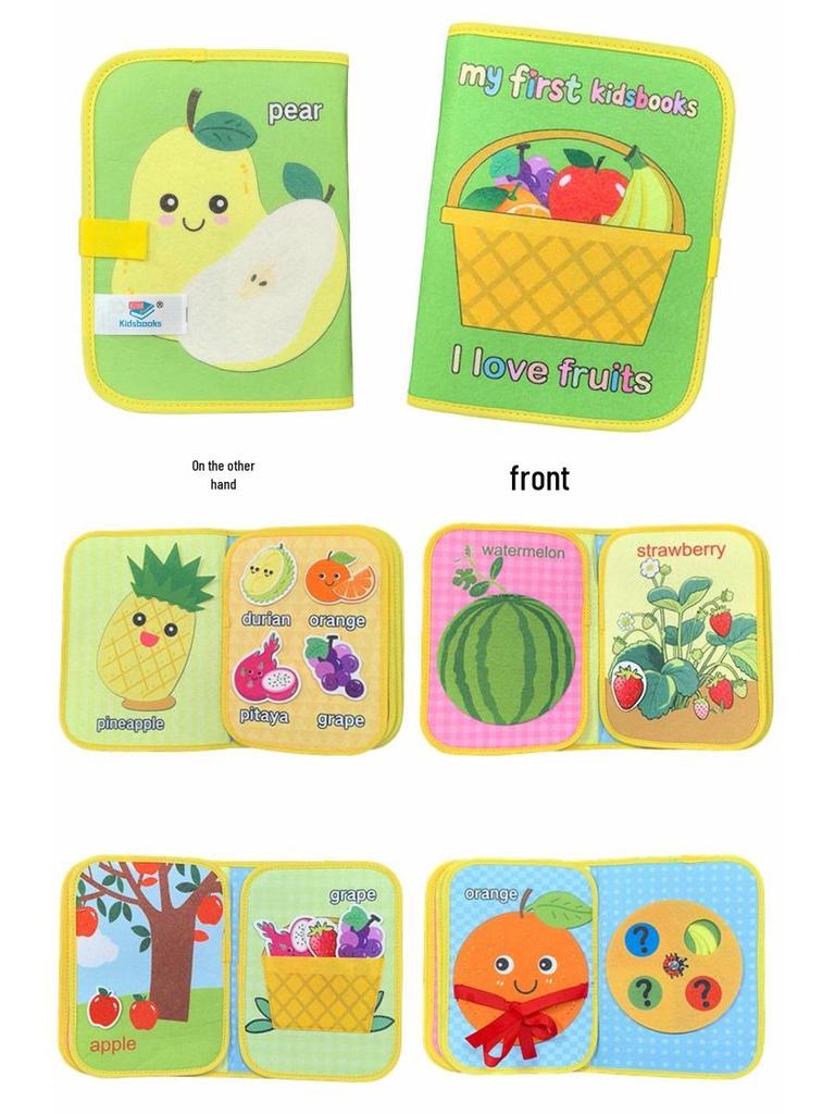 Baby Soothing Cloth Book: Tear-Resistant, Velcro-Closure, Montessori Early Education Toy for Infants & Toddlers
