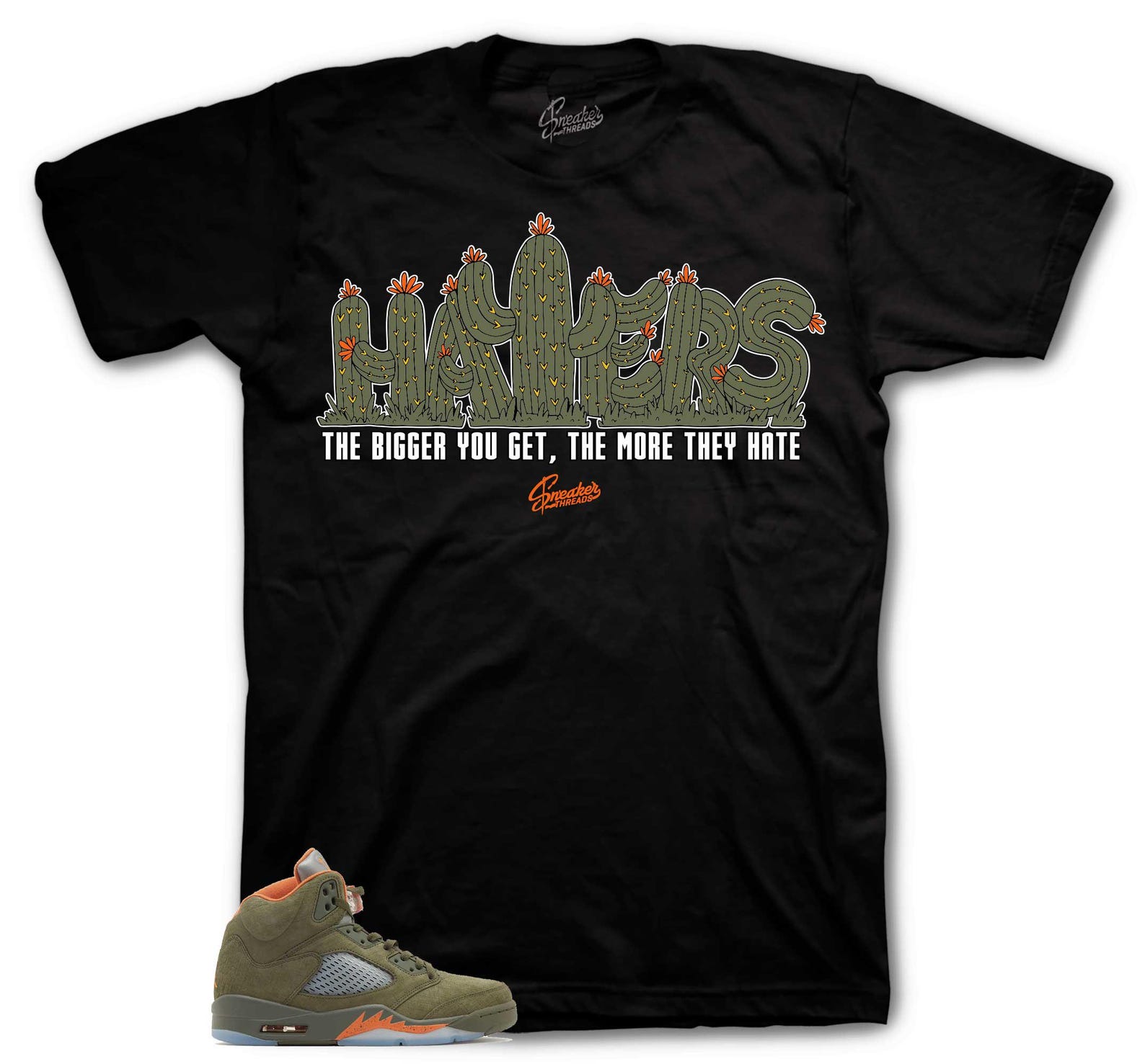 Shirts To Match Retro 5 Olive AJ5 - Haters Sneaker Tee 2XL