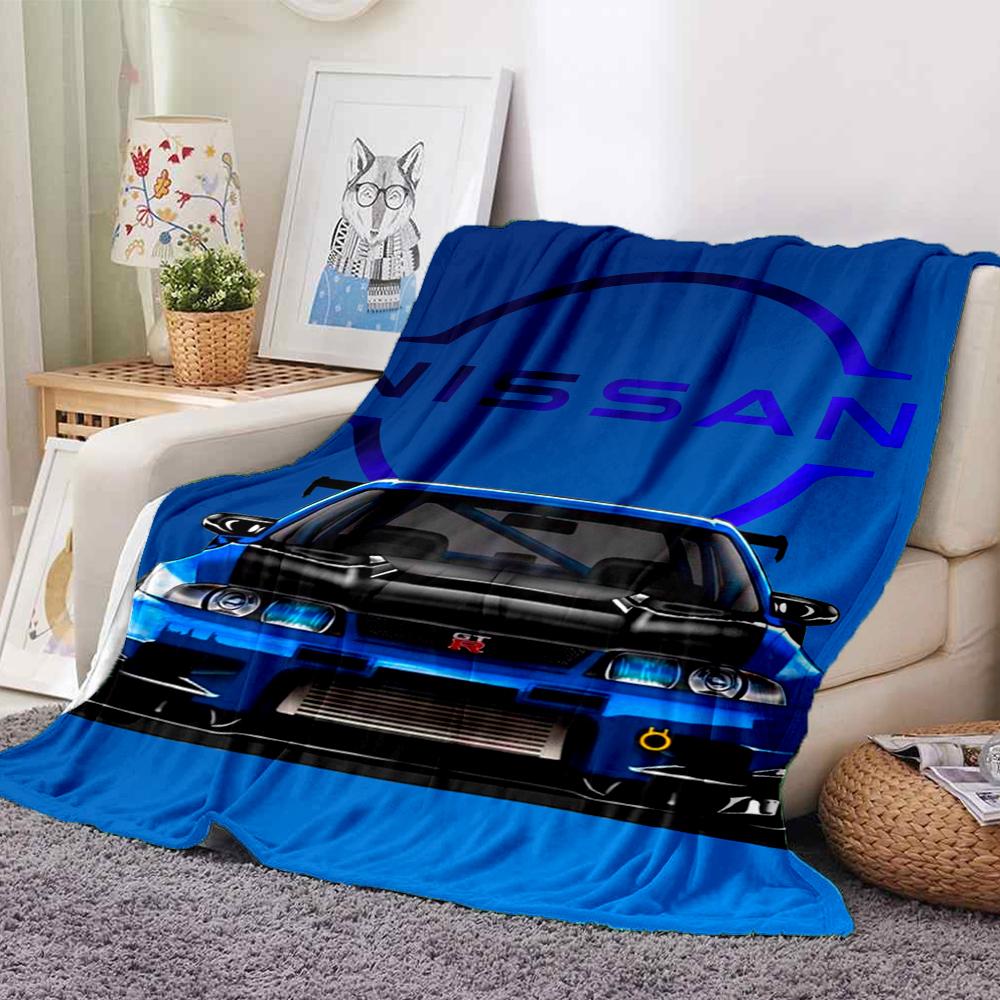 1Pc Nissan Legend Blanket Soft And Comfortable Casual Warm Camping Travel Christmas Halloween Xmas Gift M928715