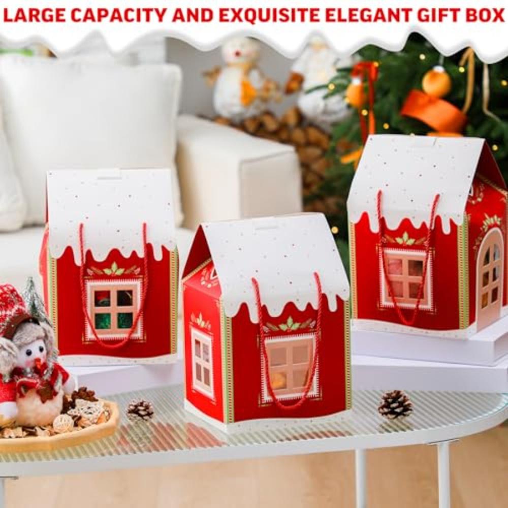 Christmas Wonderland Cottage Gift Box Handcrafted Holiday Gift Boxes Festive Holiday Cottage Gift Box with Reusable Winter Home
