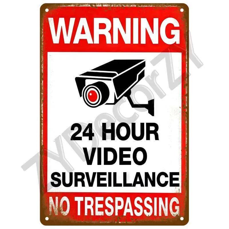 Warning Retro Tin For Home Room Wall Decor Art Metal Sign Vintage Bars Garage Cafe Club Man Cave Pubs Mural Plate Poster 26T0104 26T0104