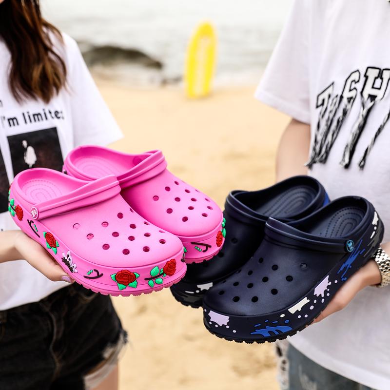 Flor Hombres Mujeres Zuecos Plataforma de Moda Zuecos Sandalias Fondo  Grueso Unisex Zapatillas de Jardín Grils Lindos Zapatos comprar a buen  precio — entrega gratuita, reseñas reales con fotos — Joom