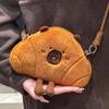 Croissant Bread Capybara Cute Animal Plush Messenger Bag For Women Men And