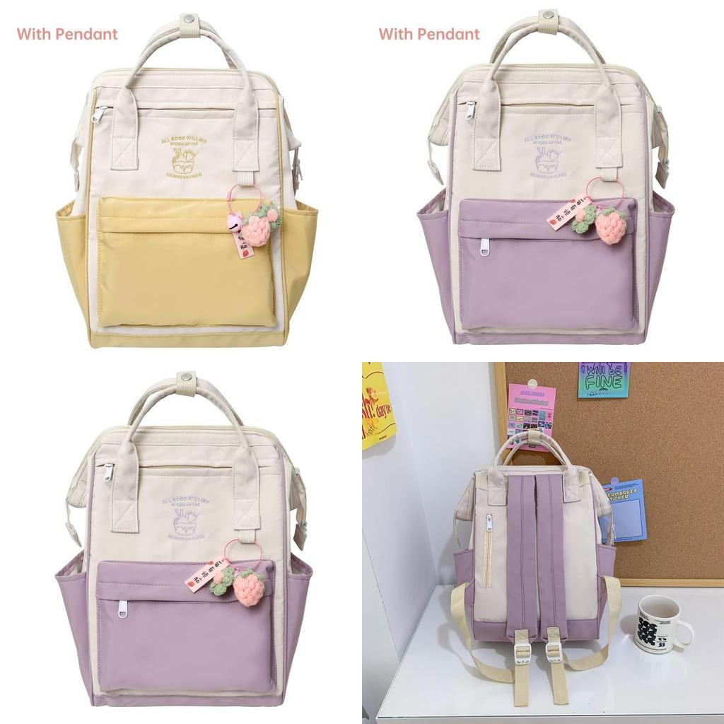 Forest Fairy Princess Nylon Backpack Lightweight Waterproof Trendy Student Bag For Girls