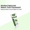 Multani Naturals Neem & Tulsi Face Wash 100 ml Herbal Cleanser With Aloe Vera & Tea Tree Oil For Men & Women Unisex