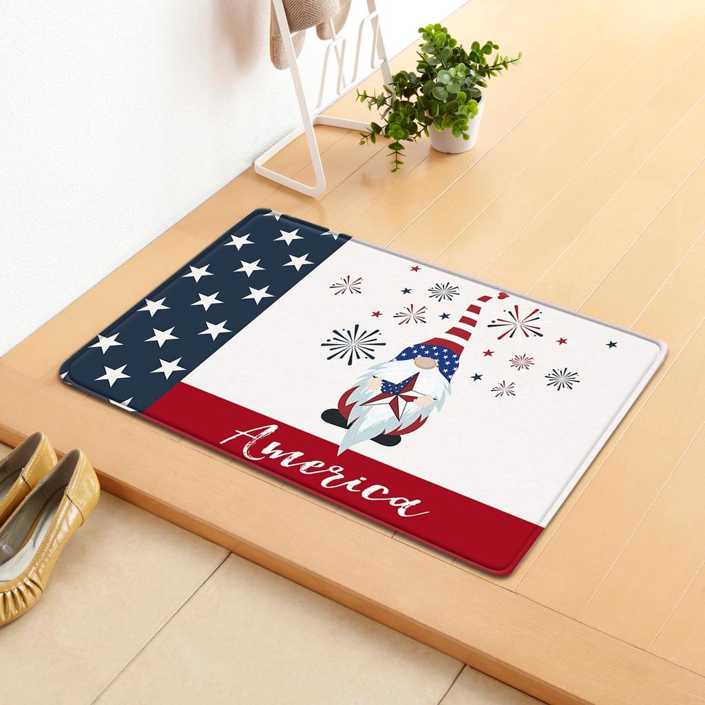 Independence Day Home Door Mat Toilet Bathroom Non-Slip Mat Bedroom Living Room Carpet Floor Mat