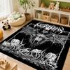 Five Elements Pentacle Double Moons Rectangular Rug Soft Texture Nonslip Carpet For Kids Bedroom Play Area Home Party Decor Holiday Gift