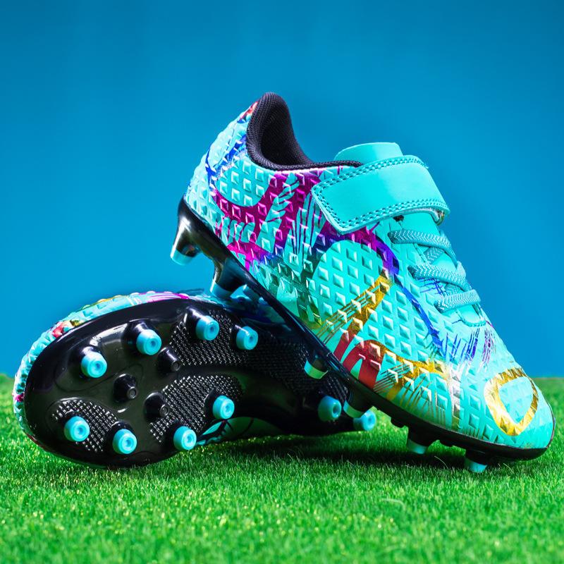 Small Game Training Batch Girls Campus Artificial Turf Broken Children Students Football Shoes Men Nails Velcro 2025 Shoes
