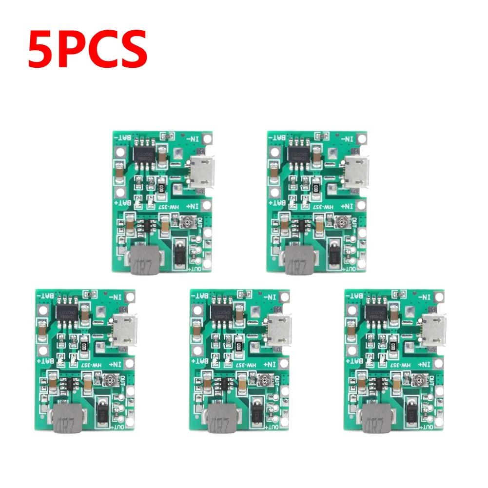 1-10PCS HW-357 3.7V 9V 5V Adjustable PCB Step Up 18650 Li-ion Battery Charge Discharge Power Bank Charger Module 18650 Battery