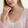 Double Layer Pearls Necklace Adjustable Length Stainless Steel Neck Jewelry For Women Fashion Accessories