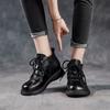 Short Boots For Women Spring And Autumn New Thick Soled Ankle Boot Womens Retro Small Leather Shoes Middle-Aged Mothers Shoes