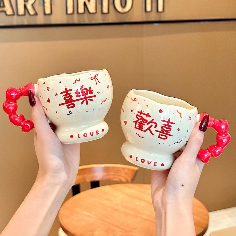 High-value couples pair cups, wedding engagement gifts, practical cups for newcomers, mugs for girlfriends, souvenirs