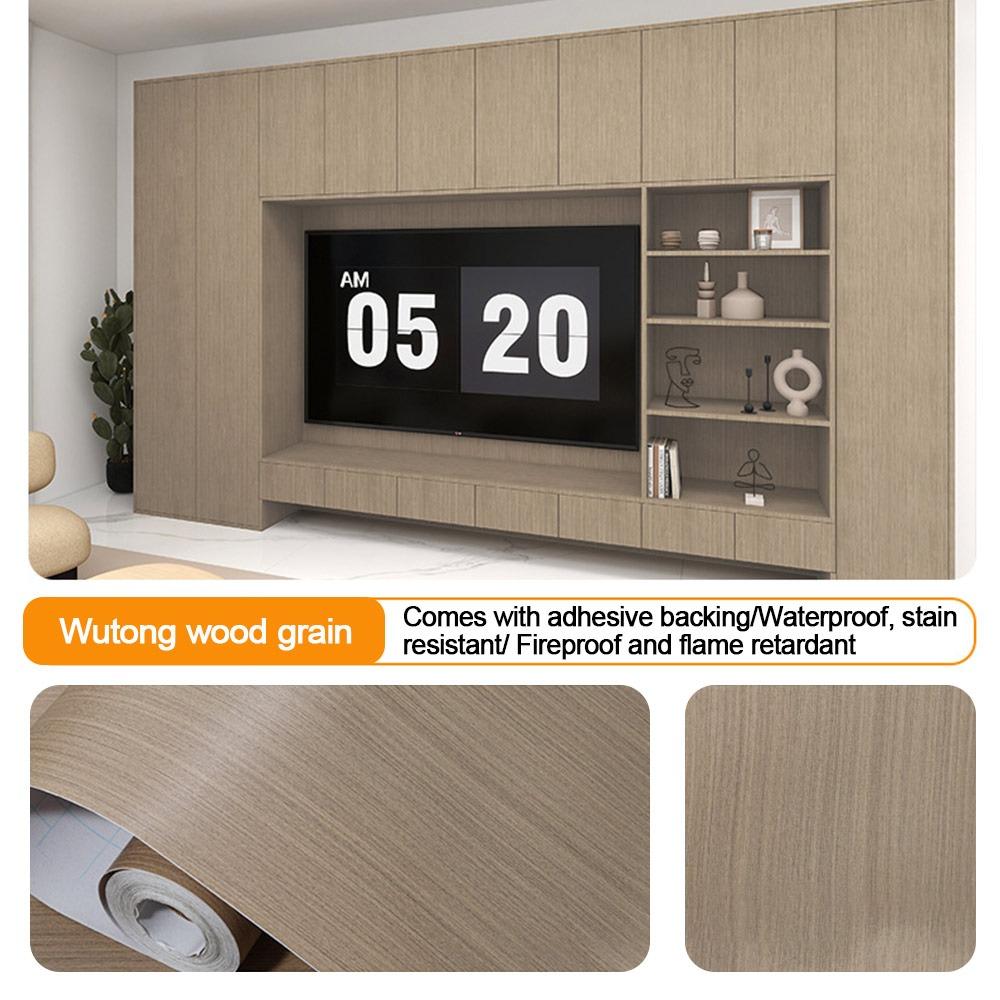 3D Selbstklebende Tapetenrolle 40*300cm Folie Selbstklebende Tapete Neue Holzmaserung Aufkleber