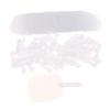 50 Stück Mini Transparenter Plastik-Handfächer DIY-Malerei Kleiner Klarer Fächer Leicht Wiederverwendbar Bastelfächer für Kinder Handgemachtes Partygeschenk