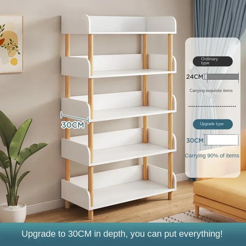 Multi-layer Storage Shelf – Simple Display Stand for Living Room, Floor Bookshelf & Bedroom Cabinet