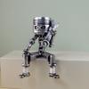 Mechanischer Punk Geschnitzter Kolben Totenkopf Gesicht Statue Kreative Europäischer Metallischer Stil Piraten Skulptur Harz Figur Desktop Deko