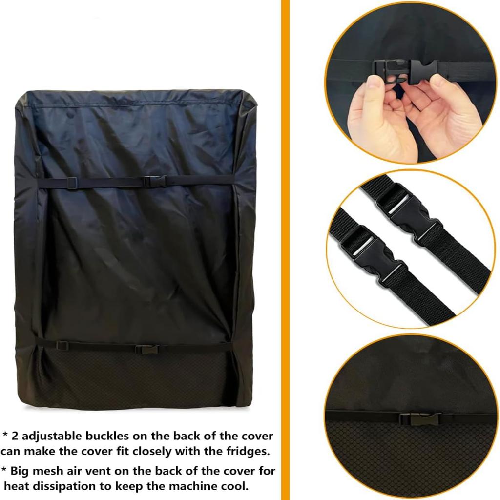 210D Oxford Cloth Upright Refrigerator Outdoor Refrigerator Cover Protective Cover Refrigerator Dust Cover Refrigerator Cover