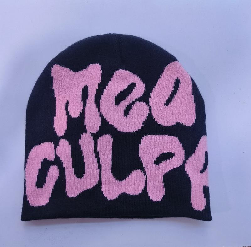 Hip Hop Trend Letter Knit Beanie - Unisex Wool Jacquard Hat