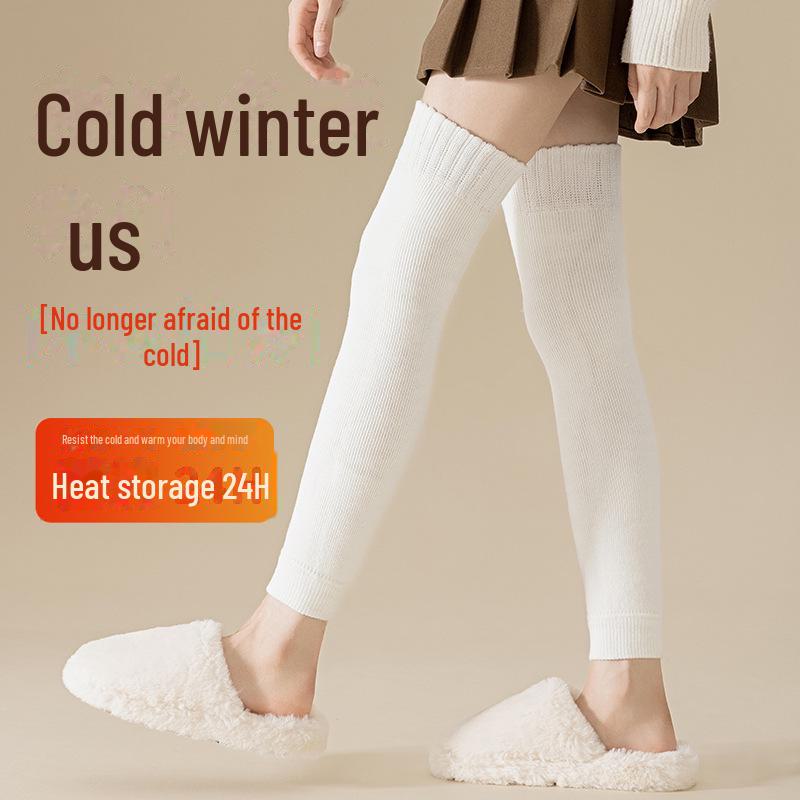 Women's Autumn/Winter Knee-High Thickened Brushed Socks - Warm & Cold-Resistant Knee Protection