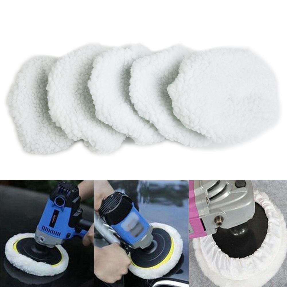 Cushion Car Polishing Pads 5-6 5-6 Polishing Waxing Buffer Waxing Tool White Excellent Finish Bonnet Washable Excellent finish