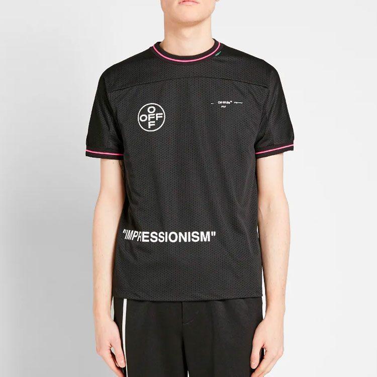 OFF WHITE T Shirt Regular Fit Men's Black OMAA022R191010151028