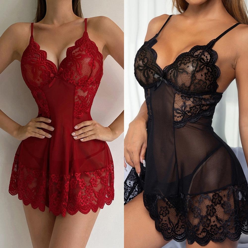 Irresistible Lace Underwear Nightdress Sleepwear for Women's Alluring Lingerie