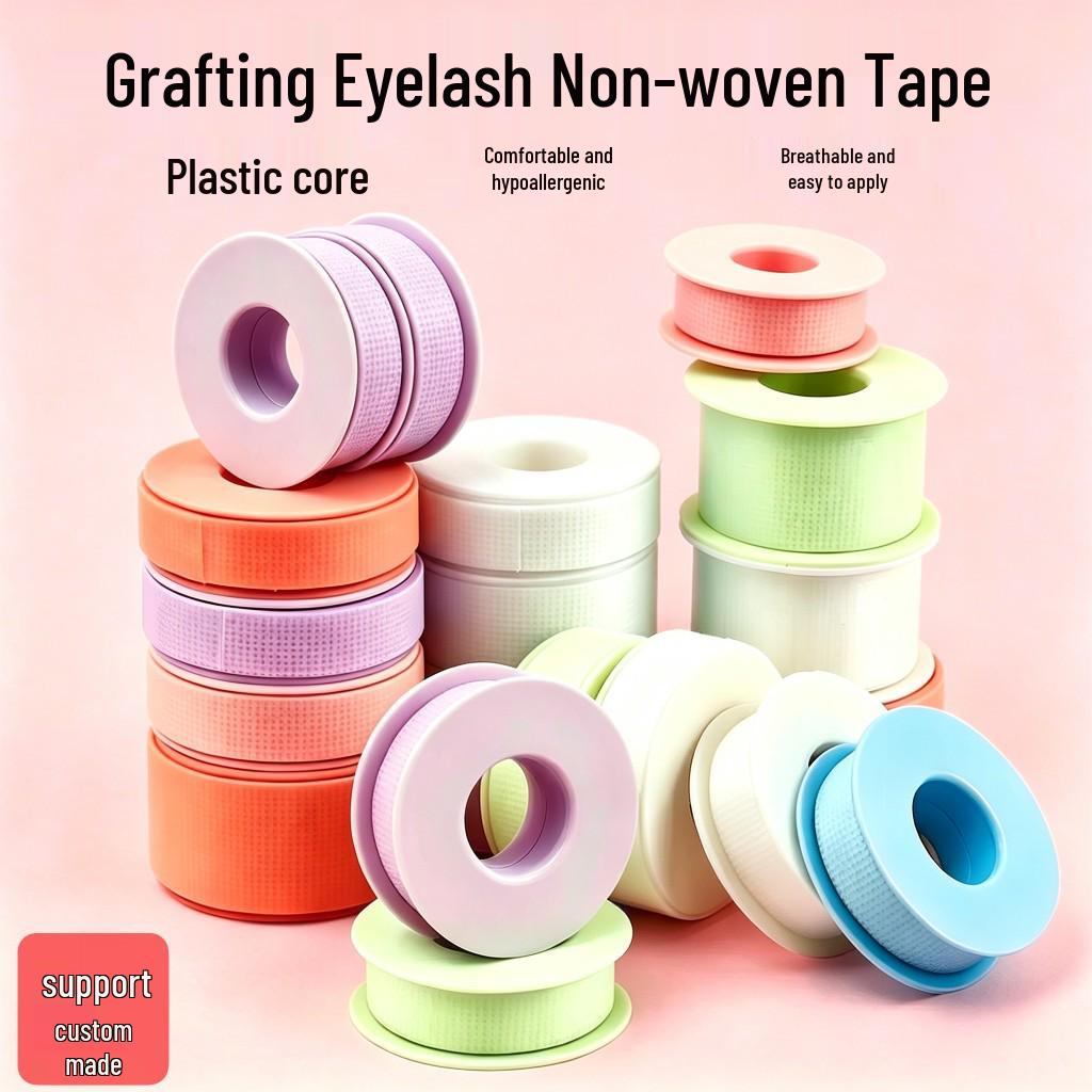 Eyelash Extension Non-Woven Adhesive Tape – Breathable, Low-Allergy, Isolation Tape for Upper & Lower Eyelids with Plastic Core