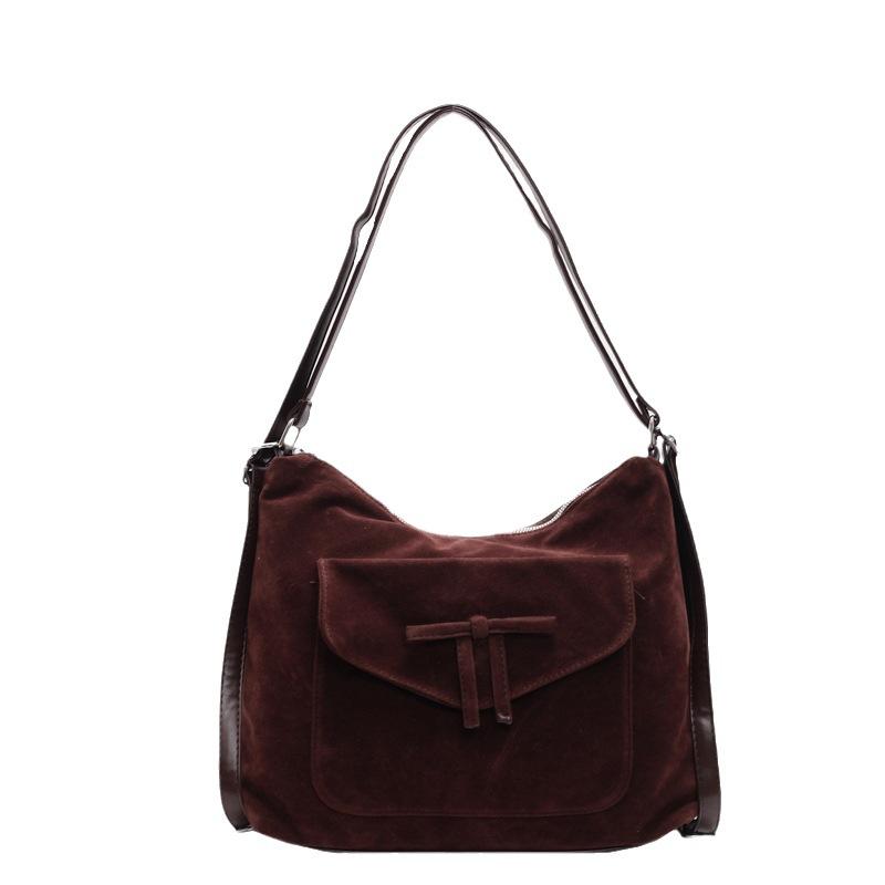 Large-capacity tote bag women's 2025 Korean version of the new fashionable versatile shoulder bag simple casual texture oblique span bag