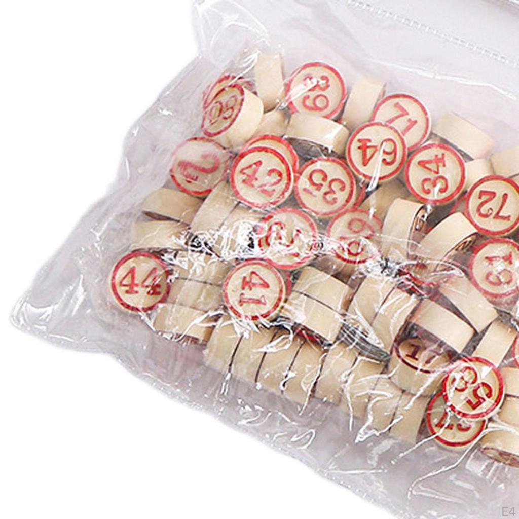 Klassisches Bingo-Set aus Holz - Spaßiges und lehrreiches Familienspiel