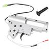 Ryohin Buhin Electric Gun Ver. 2 Compatible QD Reinforced Gearbox Set with 8mm Bearings, Microswitch, Rear Wiring, Silver Gearbox V2 Version 2