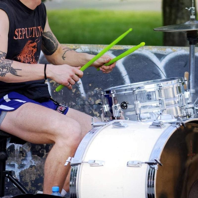 Luminous Light Up Drum Sticks 5A Nylon Drumsticks Stick Stage Performances Fluorescent Drumsticks for Kids Adults