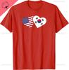 South Korea Usa Flag Shirt Heart Korean American Love Gift Tshirt For Girls Kids Unisex Vintage Clothes Summer Cotton Tops