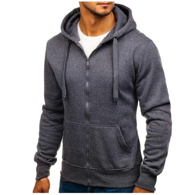 Men's Full Zip Hoodie Loose Fit Casual Sweatshirt