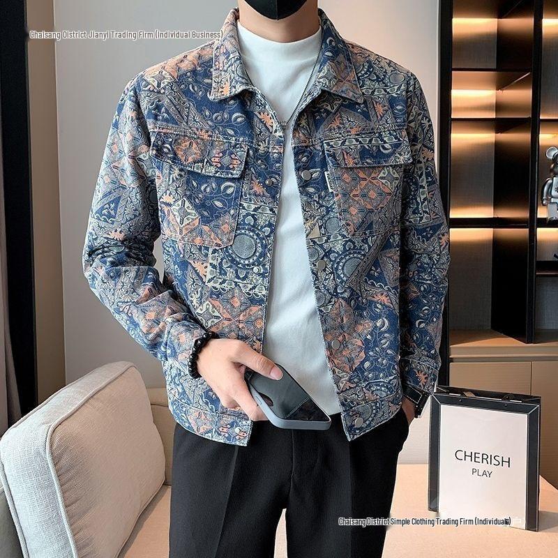 Men's 2025 Trendy Slim Fit Casual Lapel Jacket - Spring & Autumn Arrival