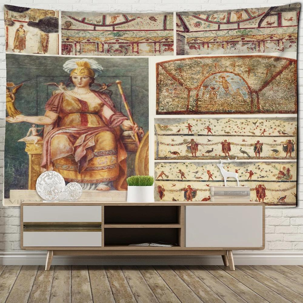 Imperium Romanum Obraz Tapisérie Král Justiniánská dynastie Retro Nástěnné Tapisérie Boho Home Dekor Nástěnná malba Macrame