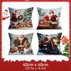 Retro Santa Claus  Gifts  Cushions Pillowcase Cushion Cover Throw Pillow Sofa Decoration Pillowcover Home Car Decor