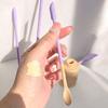 Cream Scraper Not Dirty Hands Simple To Scrape Curved Design Long Handle Double-Head Lotion Scraper Makeup Tool Home Supply