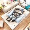 Sleeping Raccoon Inpajamas Rug Cute Animal Cartoon Carpet for Kidsroom Nursery Baby Play Mat Soft Plush Floor Covering Cozydecor