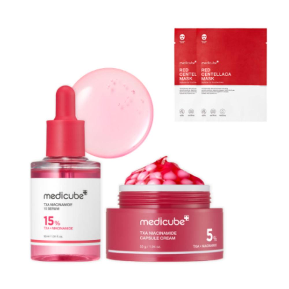

Medicube Tranexamic Acid Spot Toning Set — Dark Spot & Tone-Correcting Serum + Cream
